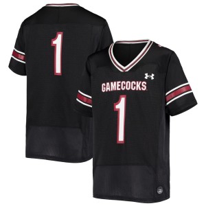 #1 South Carolina Gamecocks Under Armour Youth Replica Football Jersey - Black