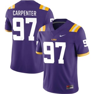 Dylan Carpenter LSU Tigers Nike NIL Replica Football Jersey - Purple