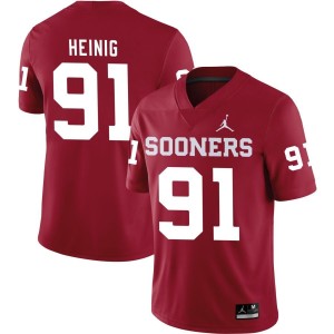 Drew Heinig Oklahoma Sooners Jordan Brand NIL Replica Football Jersey - Crimson