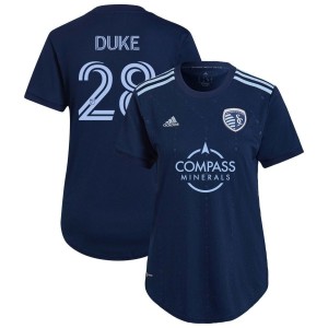 Cam Duke Sporting Kansas City adidas Women's 2022 State Line 3.0 Replica Jersey - Blue