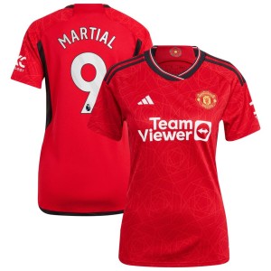 Anthony Martial Manchester United adidas Women's 2023/24 Home Replica Player Jersey - Red