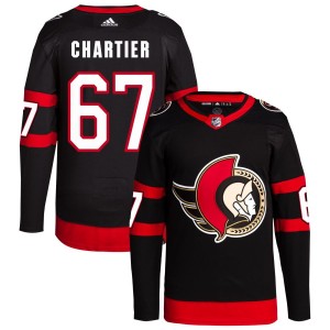 Rourke Chartier Ottawa Senators adidas Home Primegreen Authentic Pro Jersey - Black