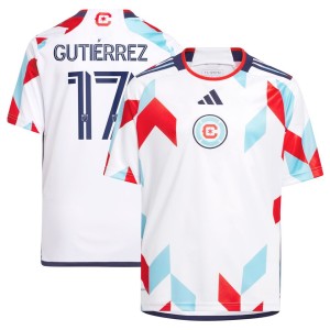 Brian Gutierrez Chicago Fire adidas Youth 2023 A Kit For All Replica Player Jersey - White