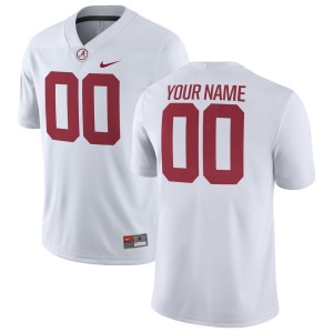 Alabama Crimson Tide Nike Custom Game Football Jersey - White