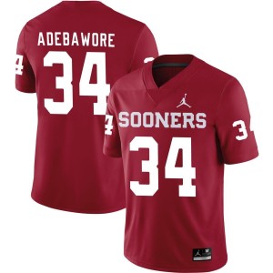 Adepoju Adebawore Oklahoma Sooners Jordan Brand NIL Replica Football Jersey - Crimson