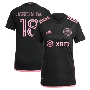 Jordi Alba Ramos Inter Miami CF adidas Women's 2023 La Noche Replica Player Jersey - Black