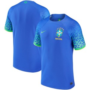 Brazil National Team Nike 2022/23 Away Breathe Stadium Replica Blank Jersey - Blue