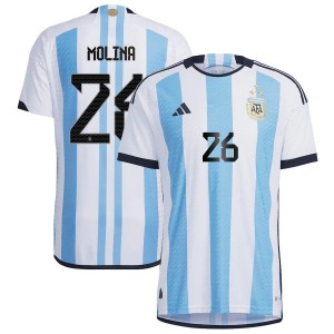 Argentina Nahuel Molina Home Jersey 2022 World Cup Kit