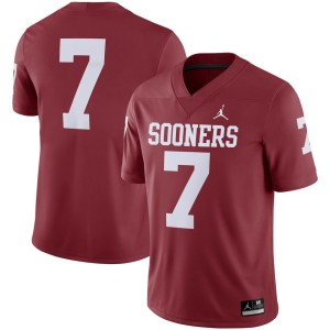#7 Oklahoma Sooners Jordan Brand Team Game Jersey - Crimson