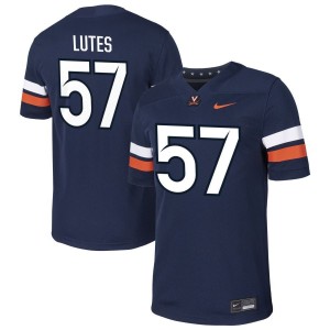 Andy Lutes  Virginia Cavaliers Nike NIL Football Game Jersey - Navy