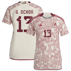 Guillermo Ochoa Mexico National Team adidas Women's 2022/23 Away Replica Player Jersey - White
