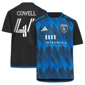 Cade Cowell San Jose Earthquakes adidas Youth 2023 Active Fault Jersey Replica Jersey - Blue