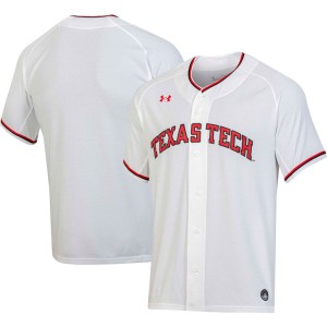Texas Tech Red Raiders Under Armour Replica Baseball Jersey - White