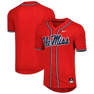 Ole Miss Rebels Nike Full-Button Replica Baseball Jersey - Red