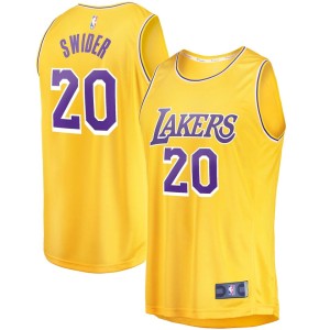 Men's Fanatics Branded Cole Swider Gold Los Angeles Lakers Fast Break Replica Jersey - Icon Edition