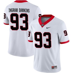Tyrion Ingram Dawkins Georgia Bulldogs Nike NIL Replica Football Jersey - White