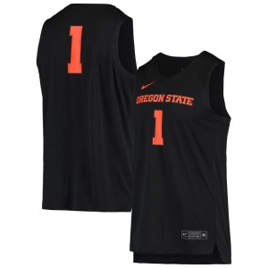 #1 Oregon State Beavers Nike Replica Basketball Jersey - Black