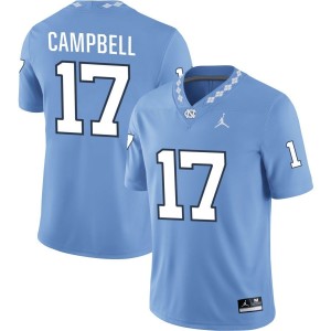Amare Campbell North Carolina Tar Heels Jordan Brand NIL Replica Football Jersey - Carolina Blue