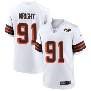 Alex Wright Cleveland Browns Nike 1946 Collection Alternate Jersey - White