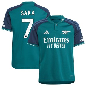 Bukayo Saka  Arsenal adidas Youth 2023/24 Third Replica Jersey - Green