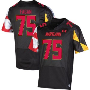 Conor Fagan Maryland Terrapins Under Armour NIL Replica Football Jersey - Black