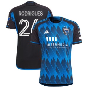 Rodrigues Rodrigues San Jose Earthquakes adidas 2023 Active Fault Jersey Authentic Jersey - Blue
