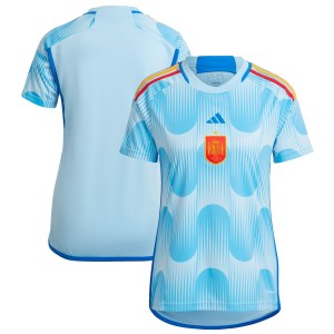 Spain National Team adidas Women's 2022/23 Away Replica Jersey - Blue