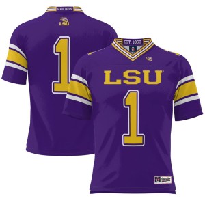 #1 LSU Tigers ProSphere Youth Endzone Football Jersey - Purple