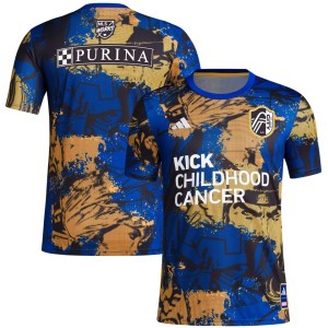 St. Louis City SC adidas 2023 MLS Works Kick Childhood Cancer x Marvel Pre-Match Top - Royal