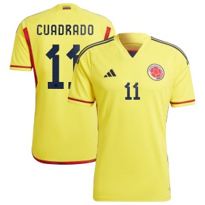 Juan Cuadrado Colombia National Team adidas 2022/23 Home Replica Player Jersey - Yellow