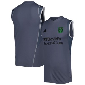 Austin FC adidas 2023 On-Field Sleeveless Training Jersey - Gray