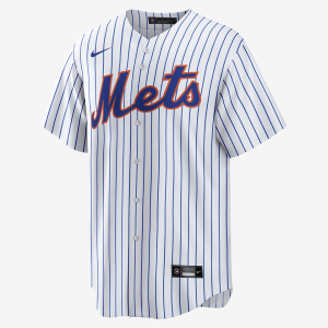 MLB New York Mets (Justin Verlander) Men's Replica Baseball Jersey - White/Royal