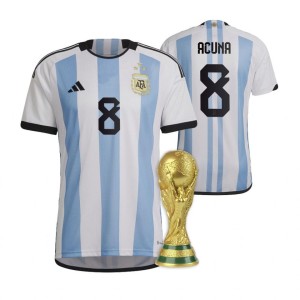 Argentina Marcos Acuna Home Jersey 2022 World Cup Champions Kit