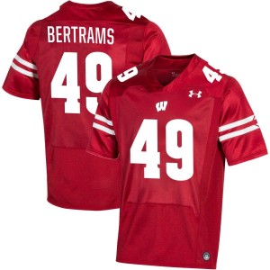 Atticus Bertrams Wisconsin Badgers Under Armour NIL Replica Football Jersey - Red