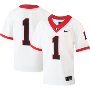 #1 Georgia Bulldogs Nike Youth 1st Armored Division Old Ironsides Untouchable Football Jersey - White