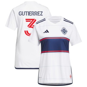Cristian Gutierrez Vancouver Whitecaps FC adidas Women's 2023 Bloodlines Replica Jersey - White
