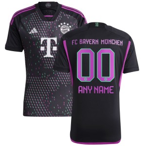 Bayern Munich adidas 2023/24 Away Replica Custom Jersey - Black
