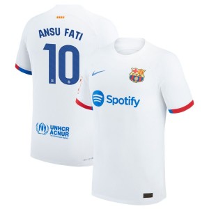 Ansu Fati Ansu Fati  Barcelona Nike 2023/24 Away Authentic Jersey - White