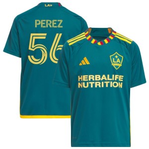 Jonathan Perez LA Galaxy adidas Youth 2023 LA Kit Replica Jersey - Green