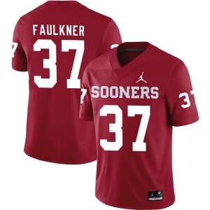 River Faulkner Oklahoma Sooners Jordan Brand NIL Replica Football Jersey - Crimson