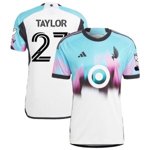 DJ Taylor Minnesota United FC adidas 2023 The Northern Lights Kit Authentic Jersey - White