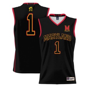 #1 Maryland Terrapins ProSphere Youth Basketball Jersey - Black