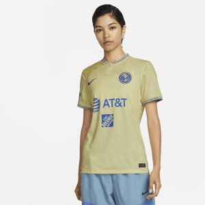 Club América 2022/23 Stadium Home Women's Nike Dri-FIT Soccer Jersey - Lemon Chiffon/Medium Blue