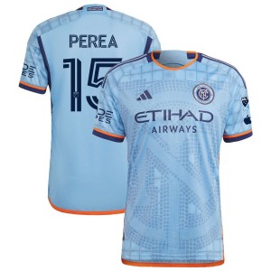 Andres Perea New York City FC adidas 2023 The Interboro Kit Authentic Jersey - Light Blue