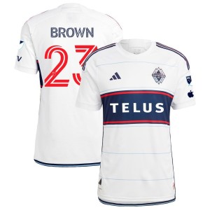 Javain Brown Vancouver Whitecaps FC adidas 2023 Bloodlines Authentic Jersey - White