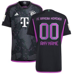 Bayern Munich adidas 2023/24 Away Authentic Custom Jersey - Black