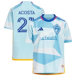 Bryan Acosta Colorado Rapids adidas Youth 2023 New Day Kit Replica Jersey - Light Blue