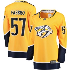 Dante Fabbro Nashville Predators Fanatics Branded Women's Home Breakaway Player Jersey - Gold