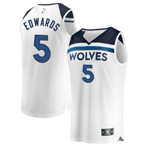 Anthony Edwards Minnesota Timberwolves Fanatics Branded Fast Break Replica Jersey White - Association Edition