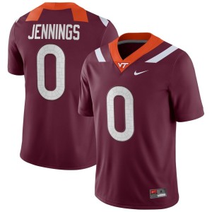 Ali Jennings Virginia Tech Hokies Nike NIL Football Game Jersey - Maroon